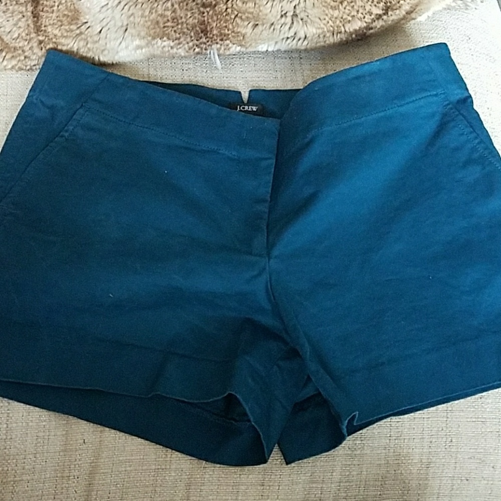 Peacock blue j crew shorts